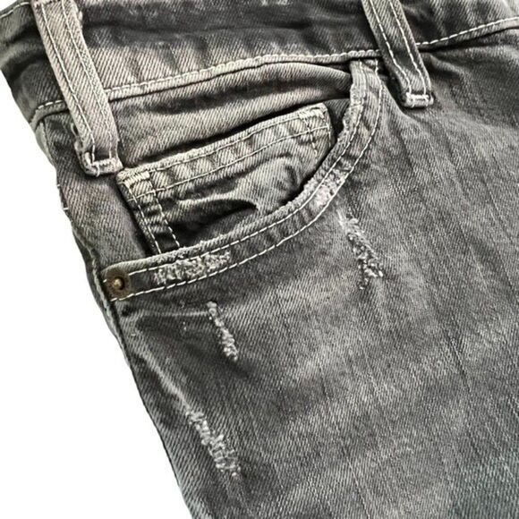 Current/elliott Jeans The Skinny Low Rise in Overcast Destroy 80s Sz 27 - Picture 5 of 15